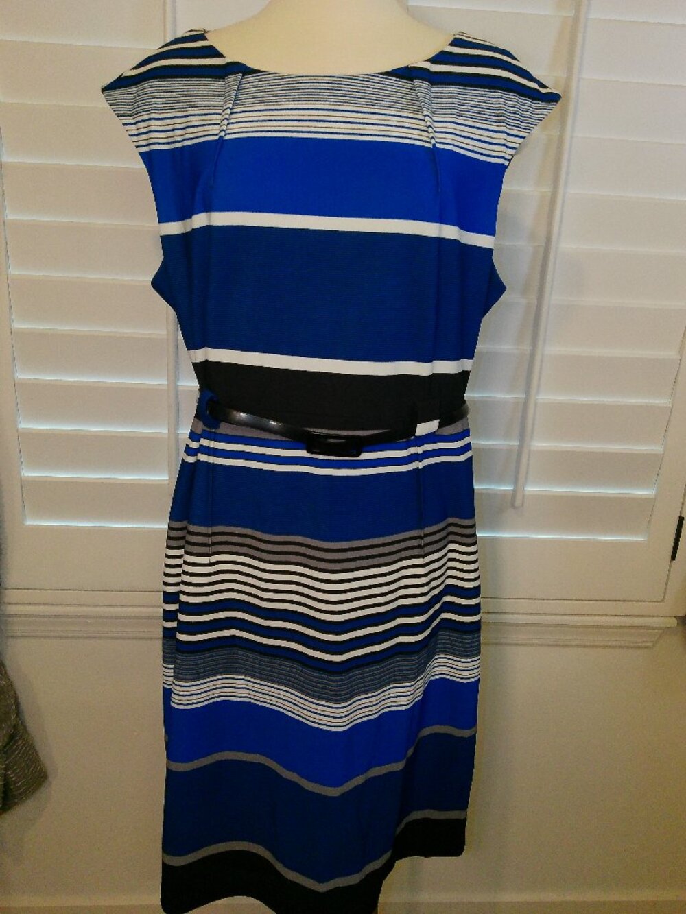 Dress I LE New York Royal Blue White and Black Size 18